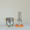 Hello Honey 5-Piece Stainless Steel and Mango Wood Bar Tools with Stand, Nickel Finish and Natural